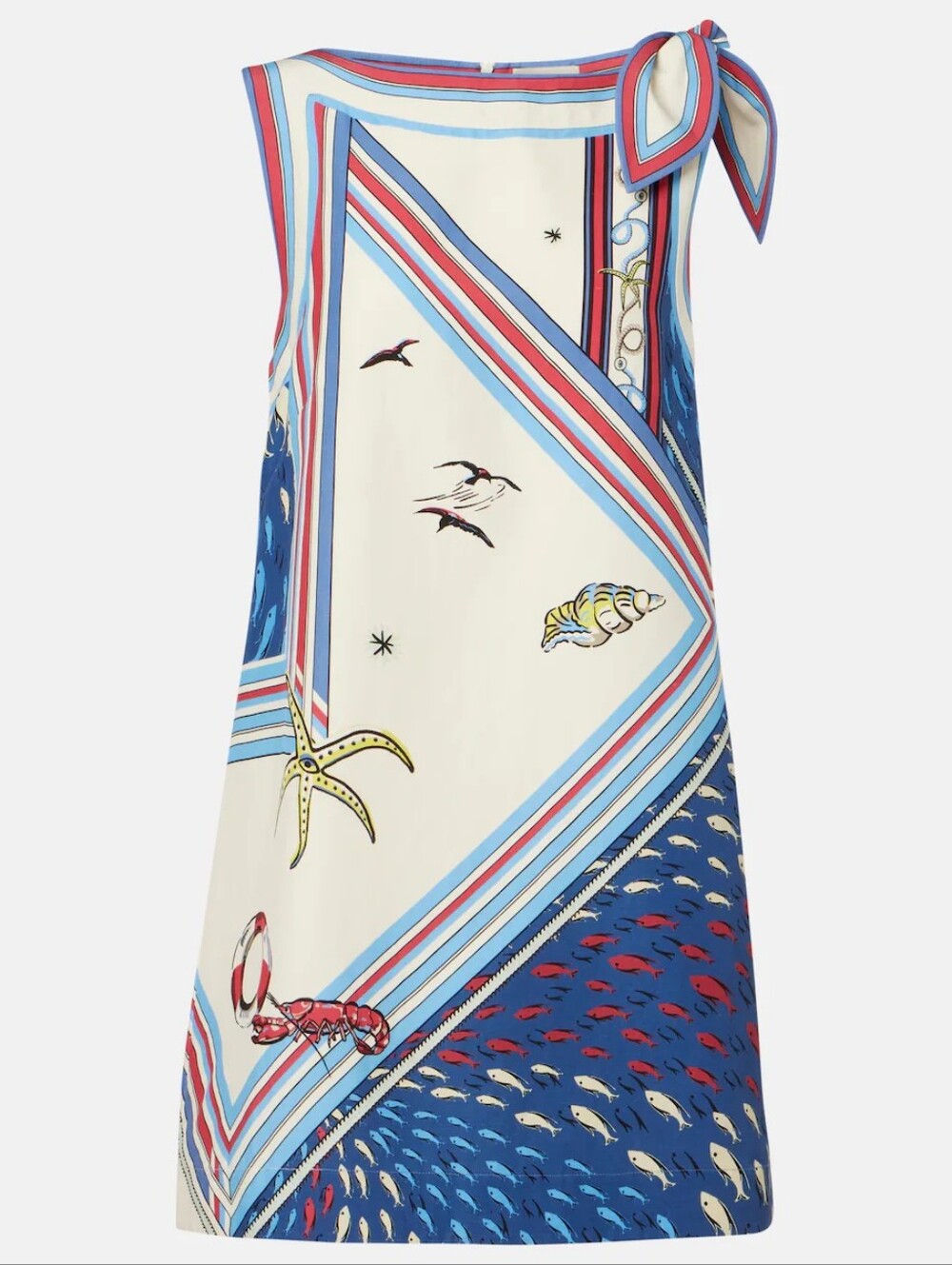 Alémais Apollo bow-detail printed minidress